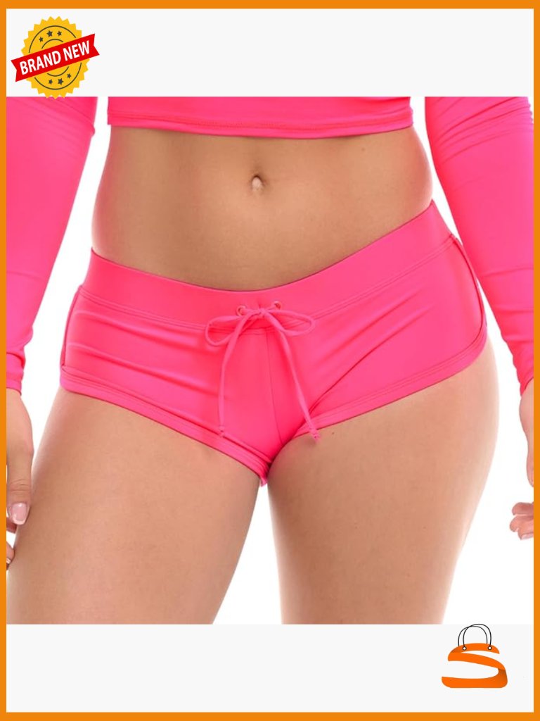 Sporty Boyshort Swim Bottoms, Premium Microfiber, Full Coverage, Medium